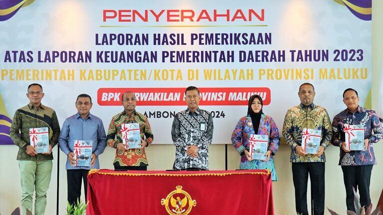 Tiga Pemda Di Provinsi Maluku Terima LHP LKPD Tahun 2023 Dari BPK RI