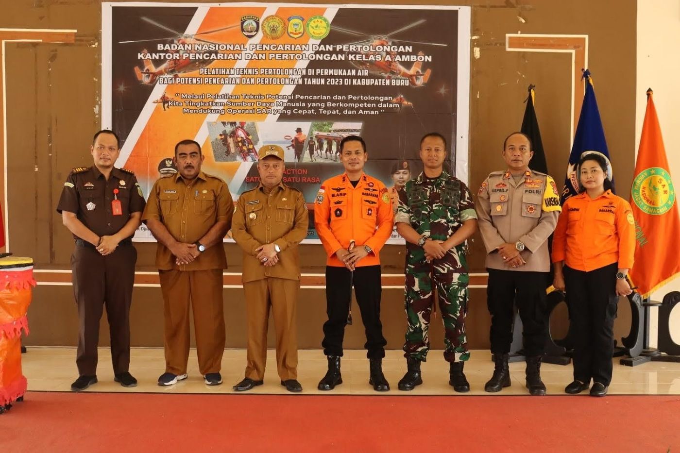 Di Kab. Buru BASARNAS Ambon Gelar Pelatihan Potensi SAR Bidang Water Rescue