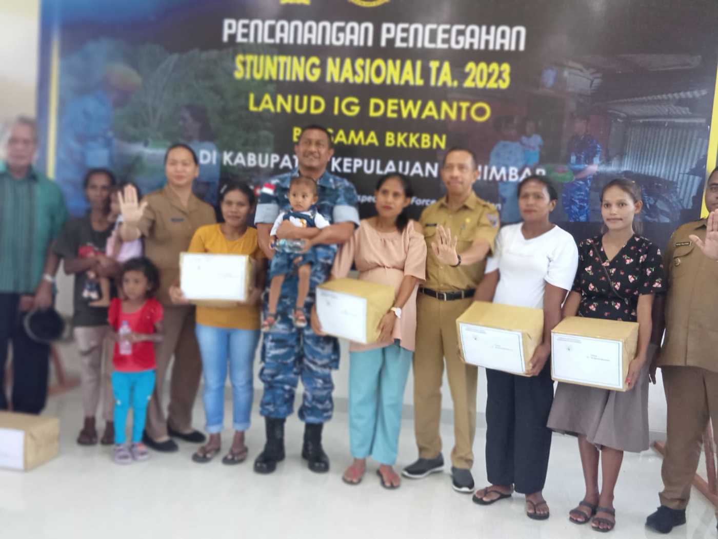 Lanud Ignatius Dewanto Ikut Pencanangan Pencegahan Stunting Nasional