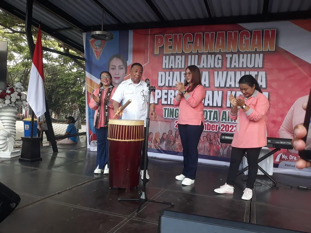 Peringatan HUT Dharma Wanita Kota Ambon Ke 24 Berlangsung Di Lapangan Pattimura Park Ambon Dengan Berbagai Kegiatan