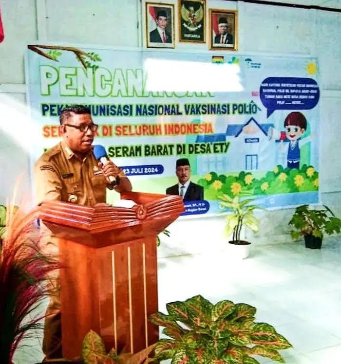 Pj Bupati SBB Buka Pencanangan PIN Polio