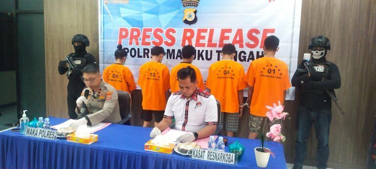 Polres Malteng Tetapkan Lima Tersangka Kasus Narkoba, Ancaman di Atas 5 Tahun Penjara