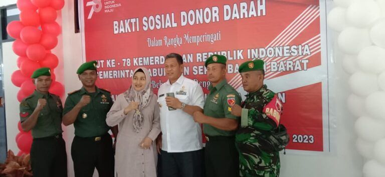 KODIM 1513/SBB LAKSANAKAN BHAKTI SOSIAL DONOR DARAH BERSAMA PEMDA SBB