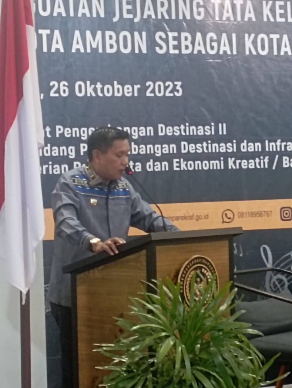 Kegiatan Destinasi Pariwisata Kota Ambon Sebagai Kota Musik Dunia, Di Buka Resmi Pj. Wali Kota Ambon