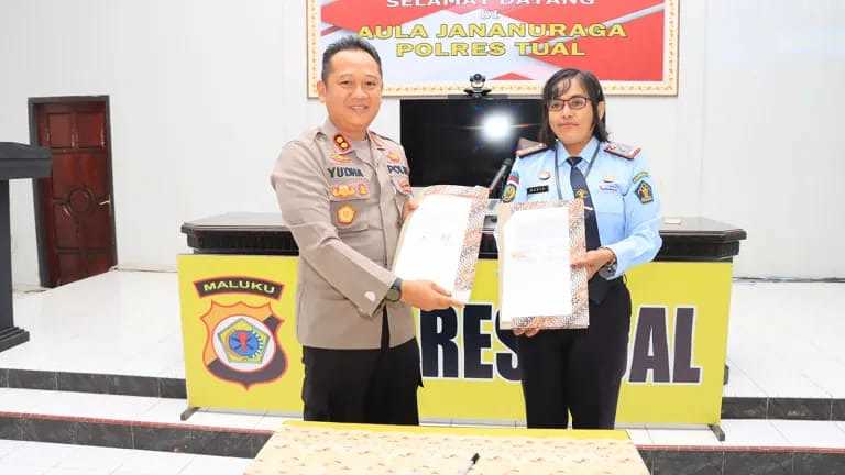 MoU Bapas Kelas II Saumlaki dan Polres Tual Teken