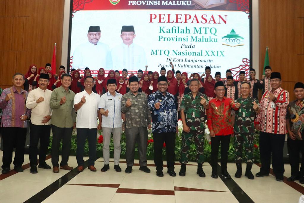 Lepas Kafilah Maluku Menuju MTQ Nasional XXIX di Kota Banjarmasin, Ini Lima Pesan Gubernur Murad