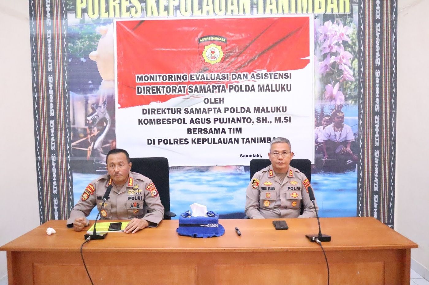 Dir Samapta Polda Maluku Lakukan Monev di Polres KKT