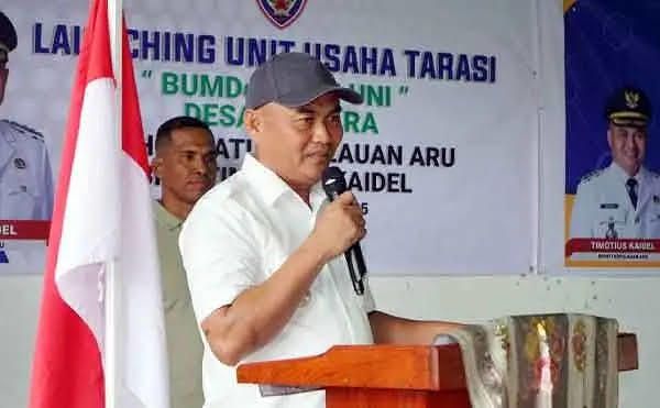 Bupati Kaidel Launching Unit Usaha Terasi BUMDES Urai Uni Desa Namara