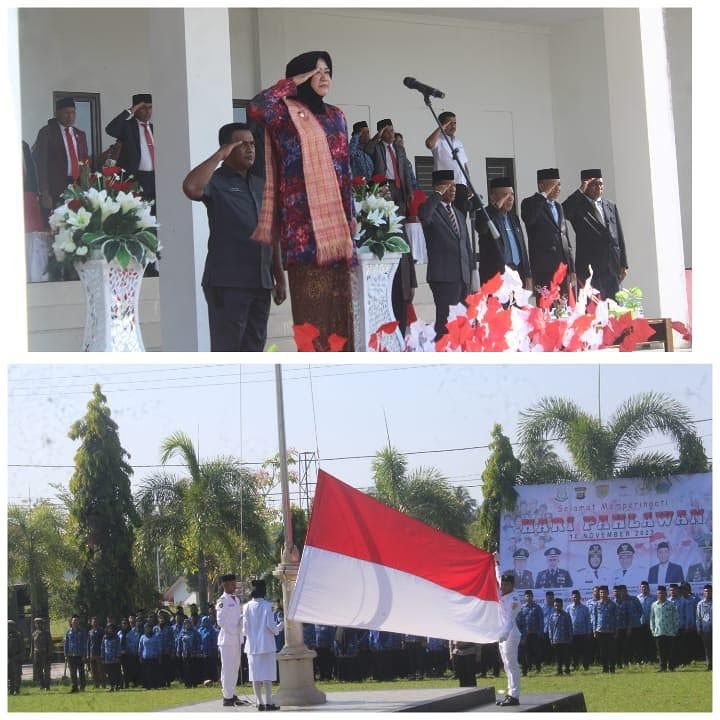 Bupati Bursel Bacakan Amanat Menteri Sosial RI Di Peringatan Hari Pahlawan Ke – 78