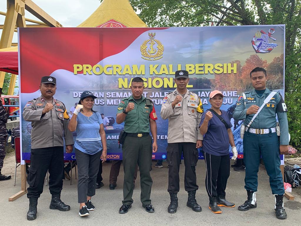 Membina Sinergitas, Kodim 1504/Ambon Dukung Program Kali Bersih Nasional TNI-AL Oleh Lantamal IX/Ambon*