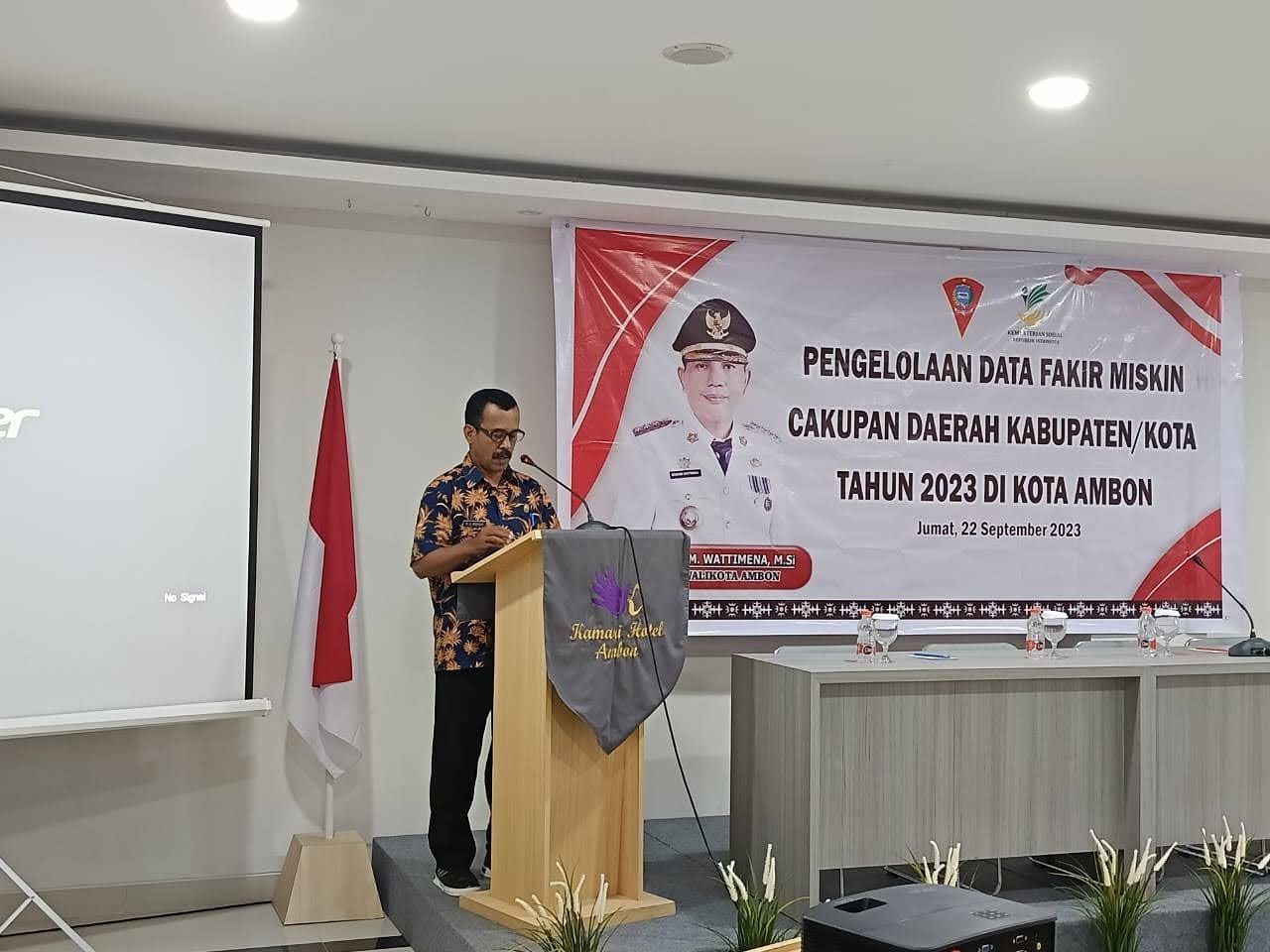 Pemkot Menyelenggarakan Pengelola Data Fakir Miskin Cakupan Daerah Kabupaten/Kota Tahun 2023 Di Kota Ambon