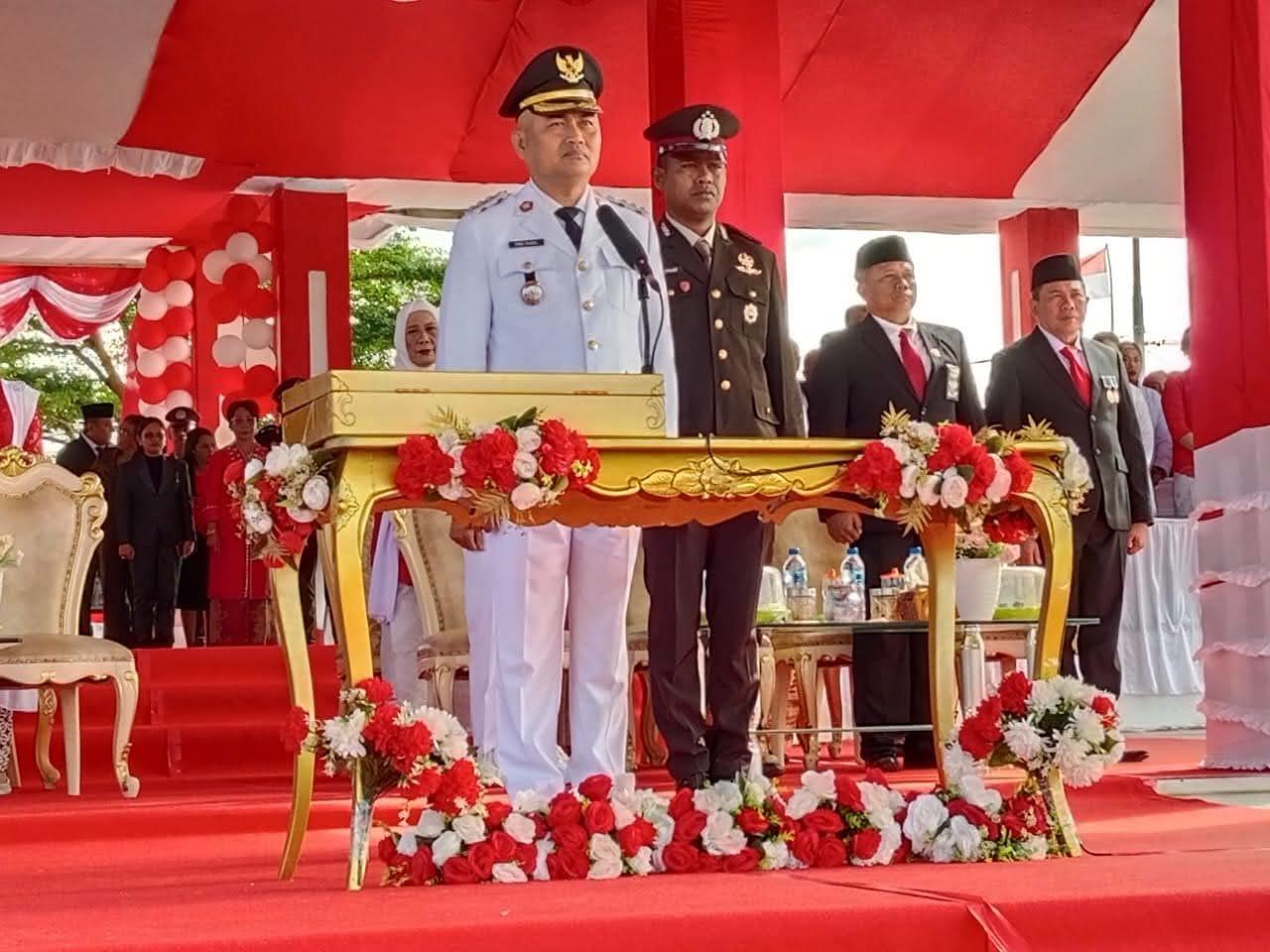 Bupati Kaidel Pimpin Upacara Peringatan HUT RI Ke-80