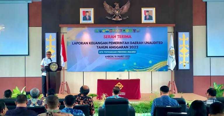 Bupati Maluku Tenggara Hadiri Penerimaan LKPD Tahun 2022 dari BPK Perwakilan Maluku