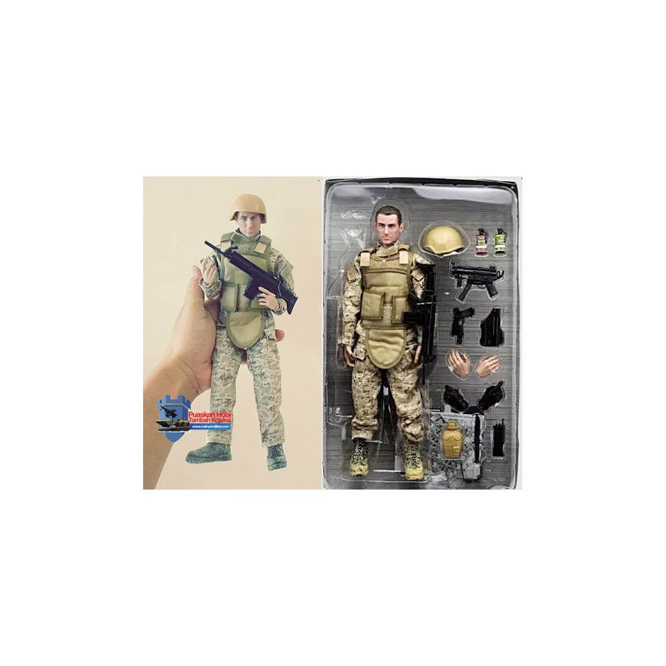 Boneka Tentara Army Combat Unit Desert Soldier Skala 1:6