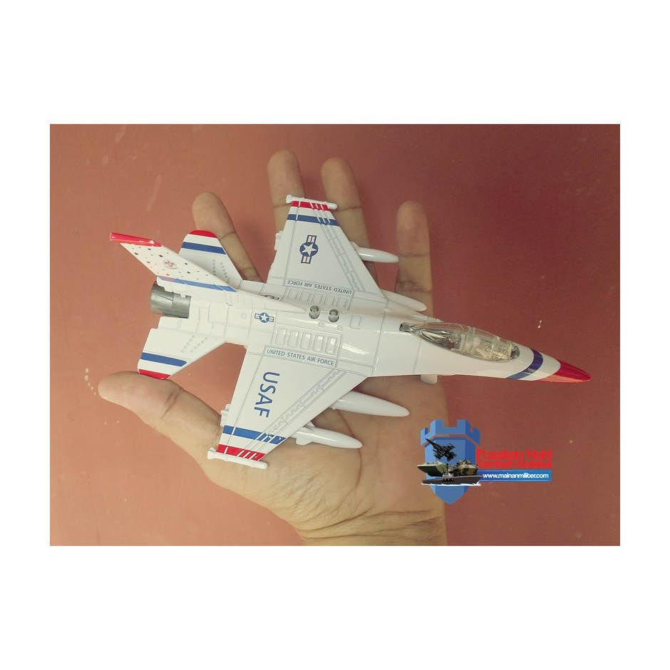 Miniatur Pesawat Tempur F 16 Putih