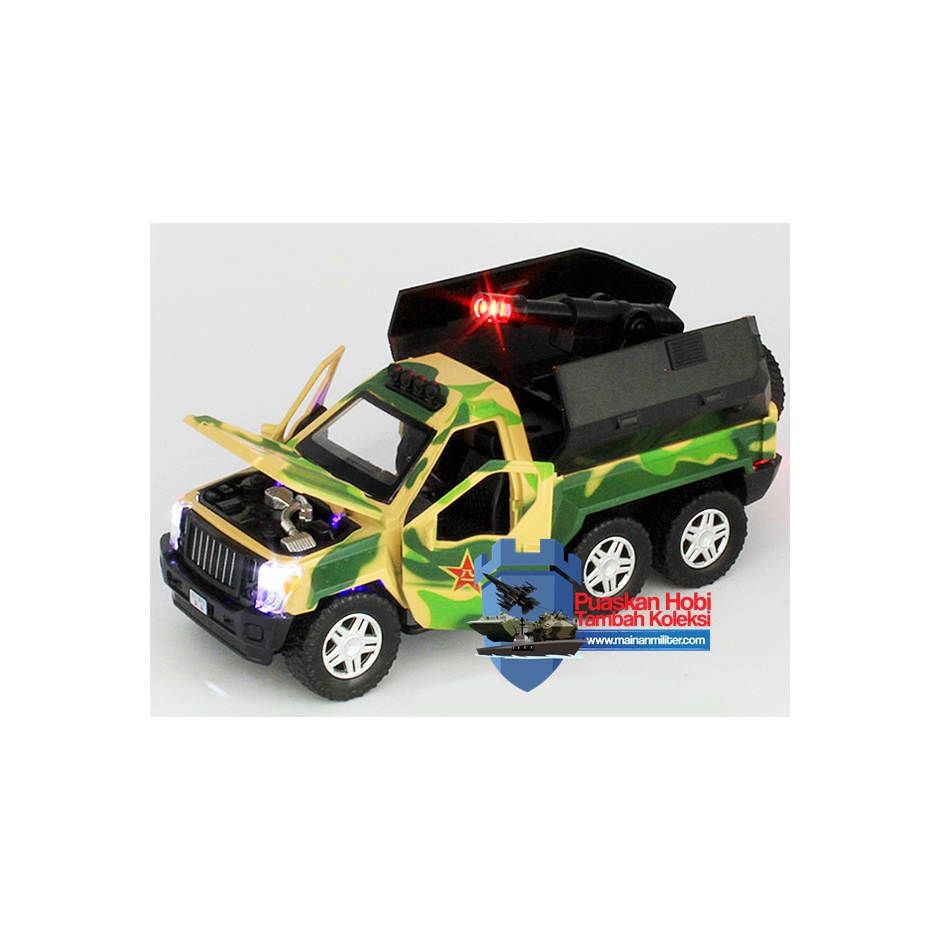Miniatur Mobil Militer Jeep Antihuru-Hara (Loose Pack / No Box)