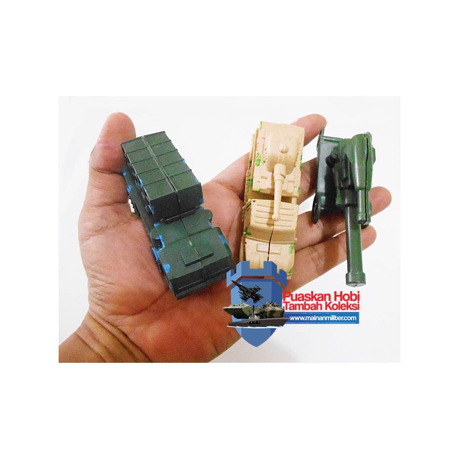 Miniatur Kendaraan Militer Plastik 6 Buah