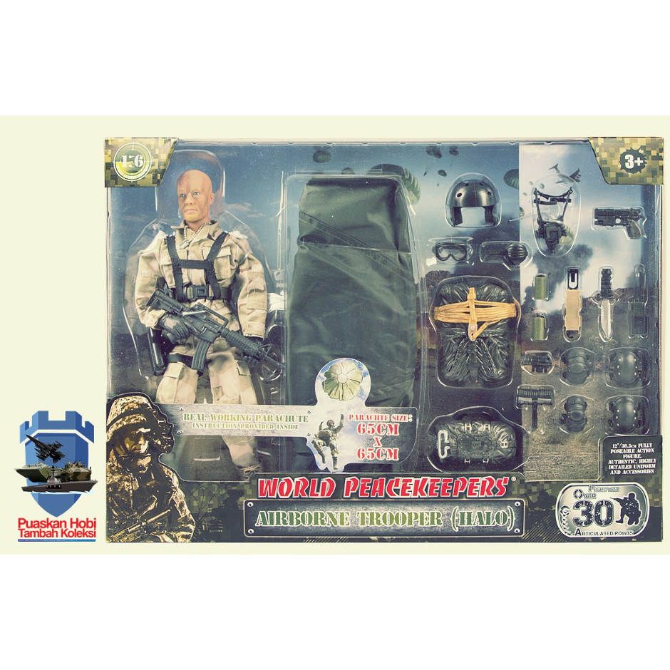 Boneka Tentara Action Figure Airborne Trooper (HALO)