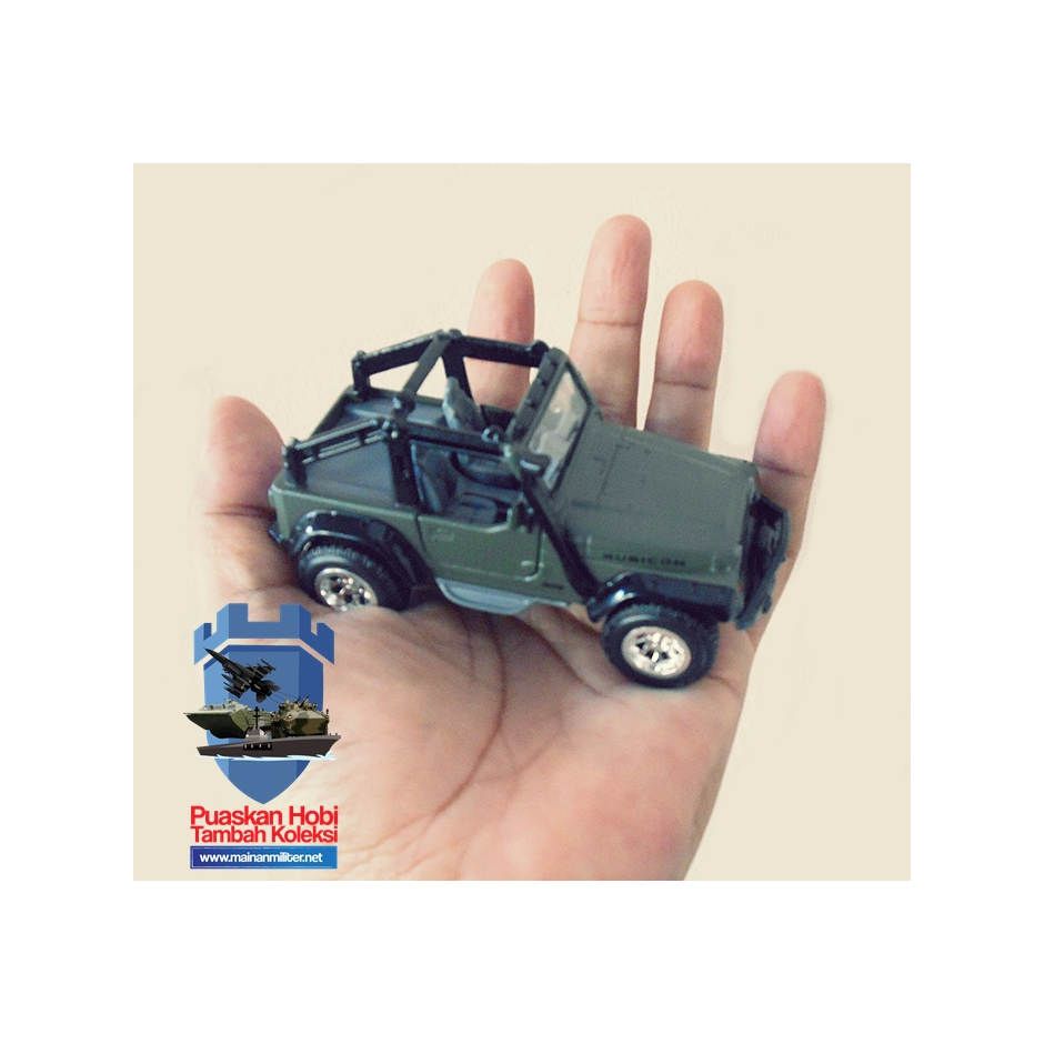Miniatur Jeep Wrangler Rubicon Hijau