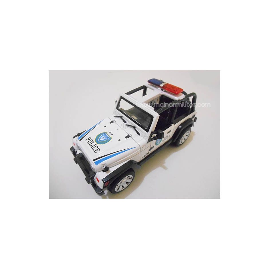 Miniatur Mobil Polisi Militer (Jeep Wrangler Putih)