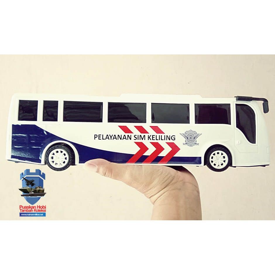 Mainan Bus Polisi Plastik SIM Keliling