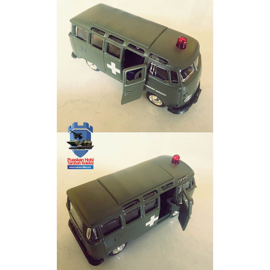 Miniatur Mobil Ambulance Militer Combat Medic