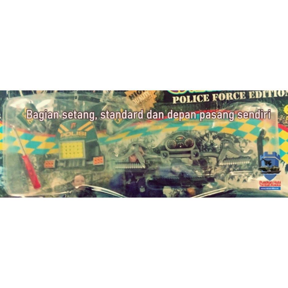 Mainan Plastik Motor Polisi Sabhara Indonesia Skala 6