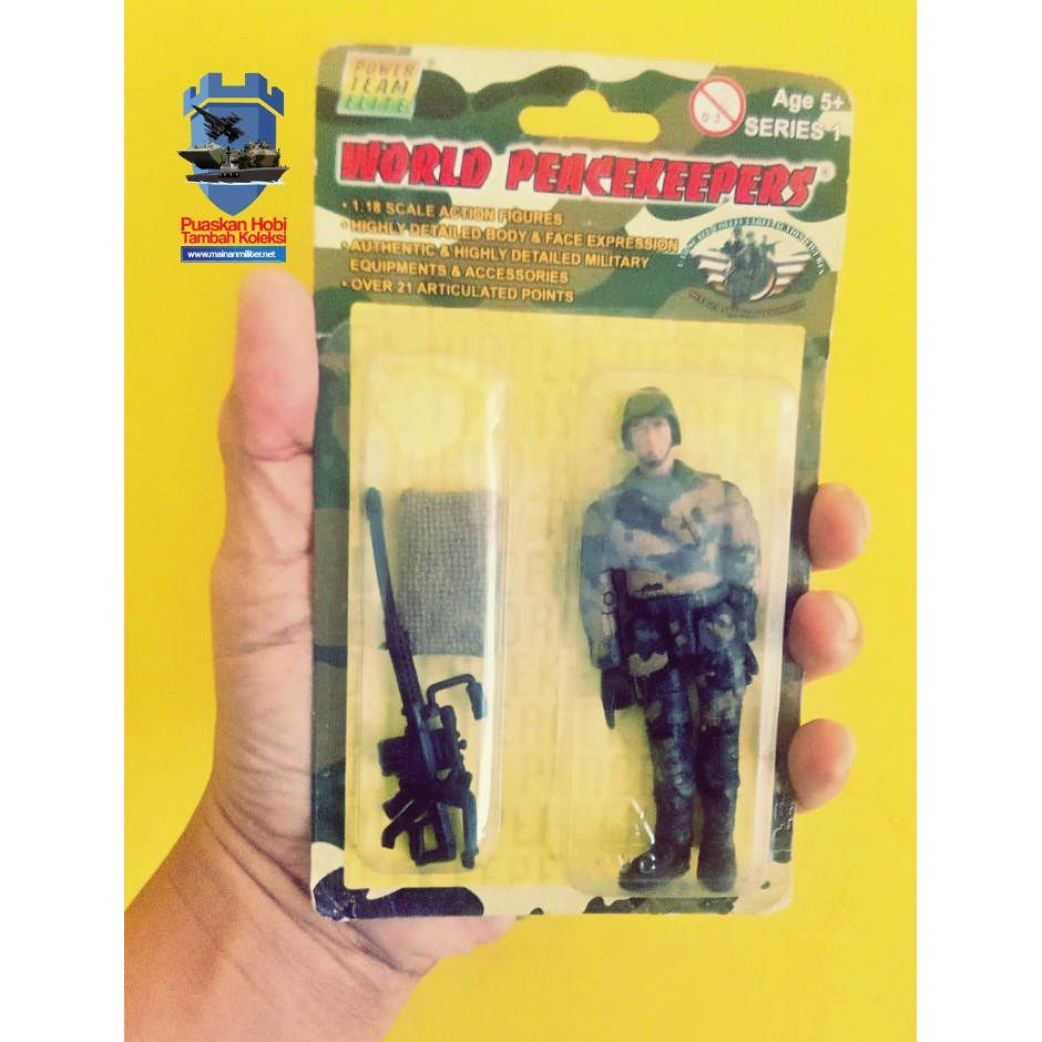 Action Figure Power Team Marinir Sniper Karung