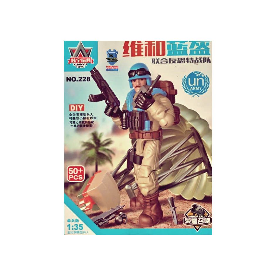 Action Figure Tentara PBB Berparasut