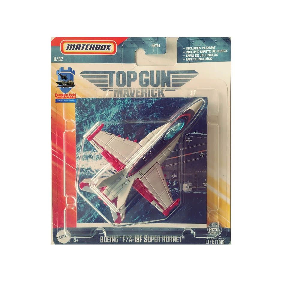 Miniatur FA 18 Super Hornet Top Gun Maverick Pinggir Merah