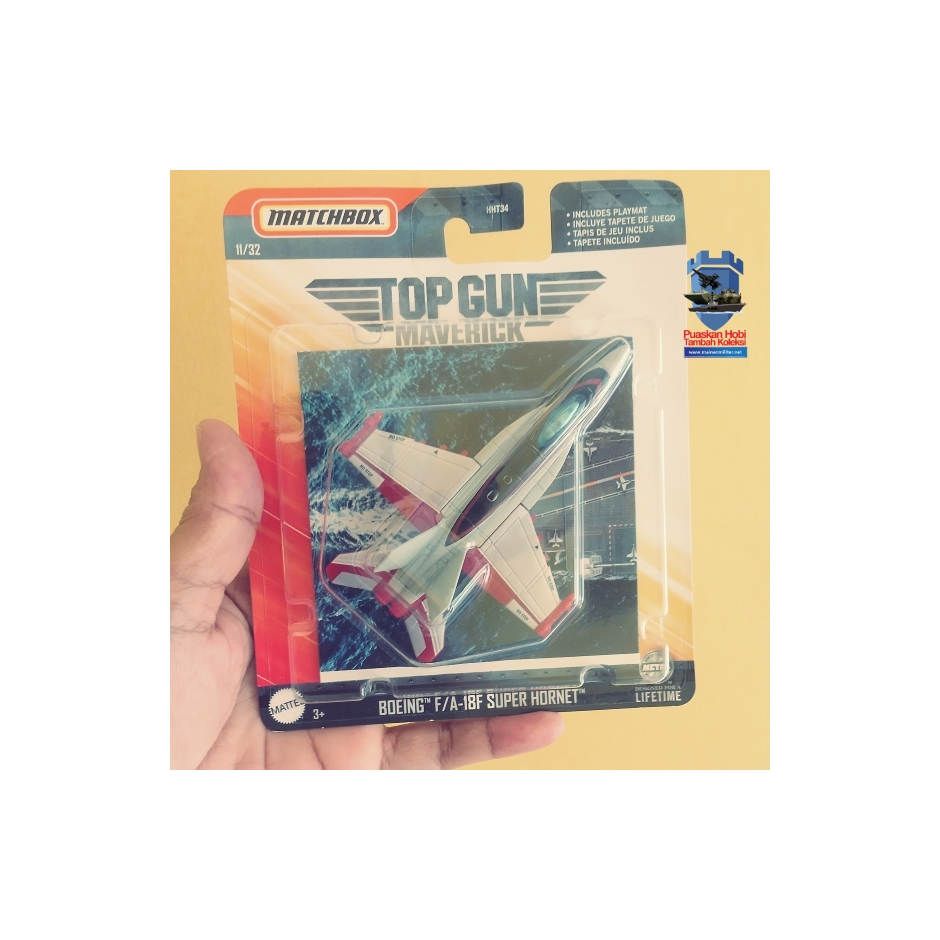 Miniatur FA 18 Super Hornet Top Gun Maverick Pinggir Merah