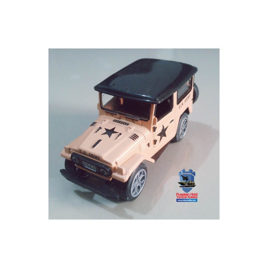 Miniatur Diecast Jeep Militer US Army