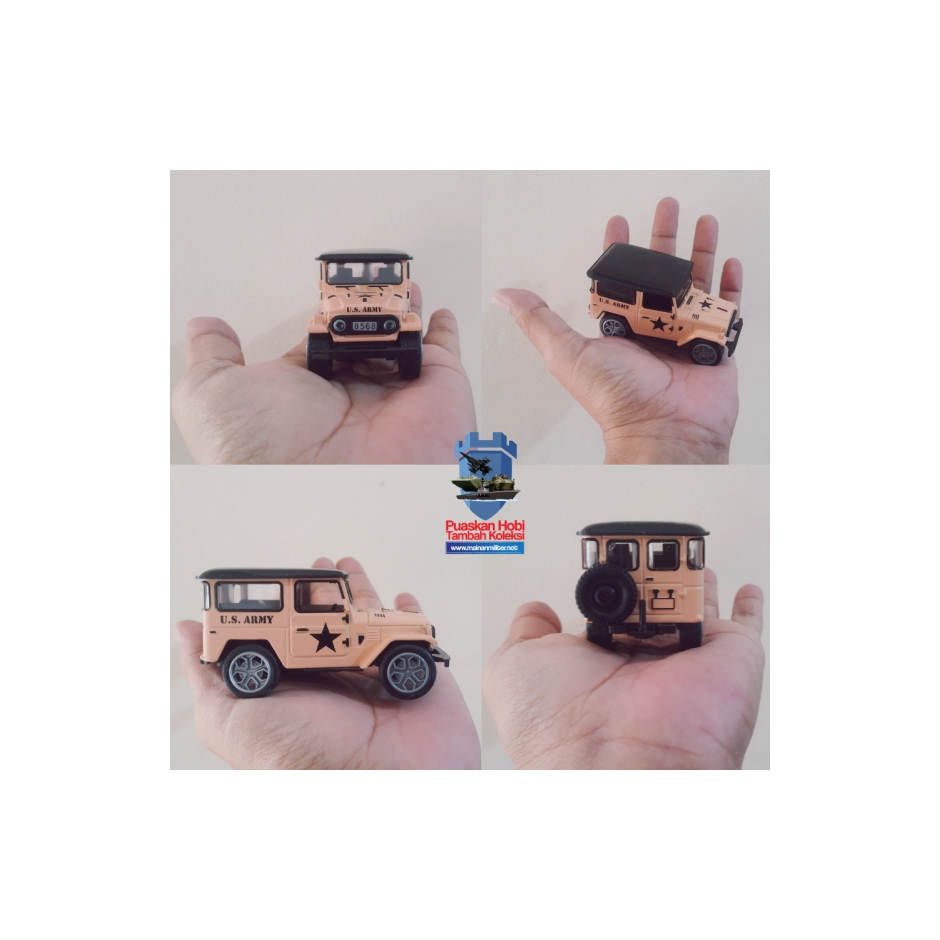 Miniatur Diecast Jeep Militer US Army
