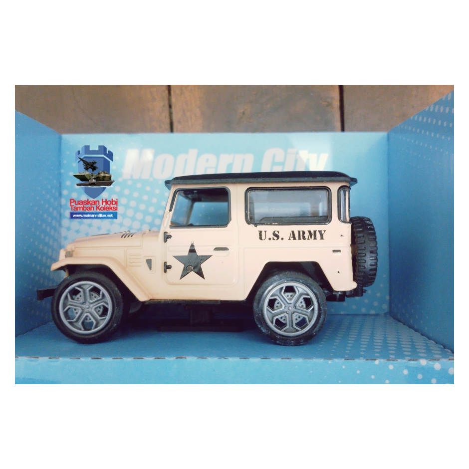 Miniatur Diecast Jeep Militer US Army