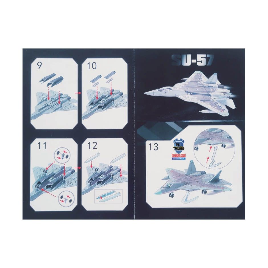 Miniatur Merakit Pesawat Tempur SU-57 Rusia