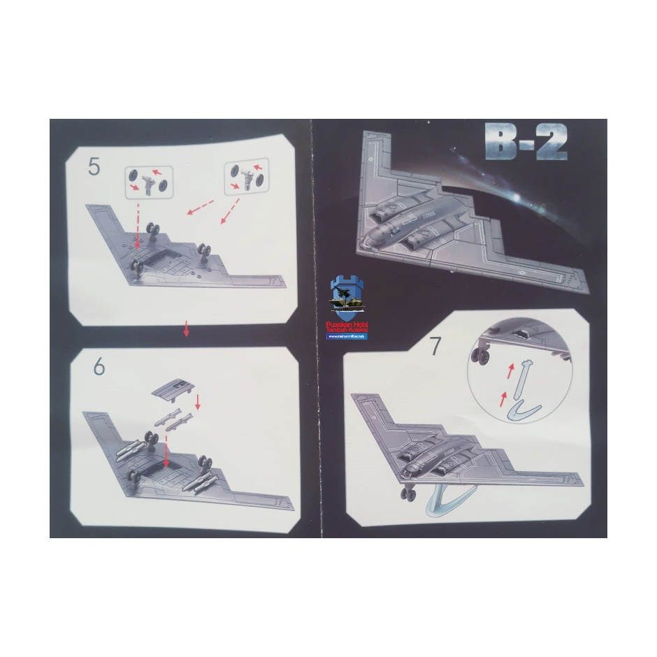 Miniatur Merakit Pesawat Siluman B 2 Spirit