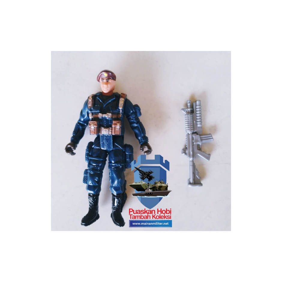 Action Figure Miniatur Tentara Baret Coklat Skala 18