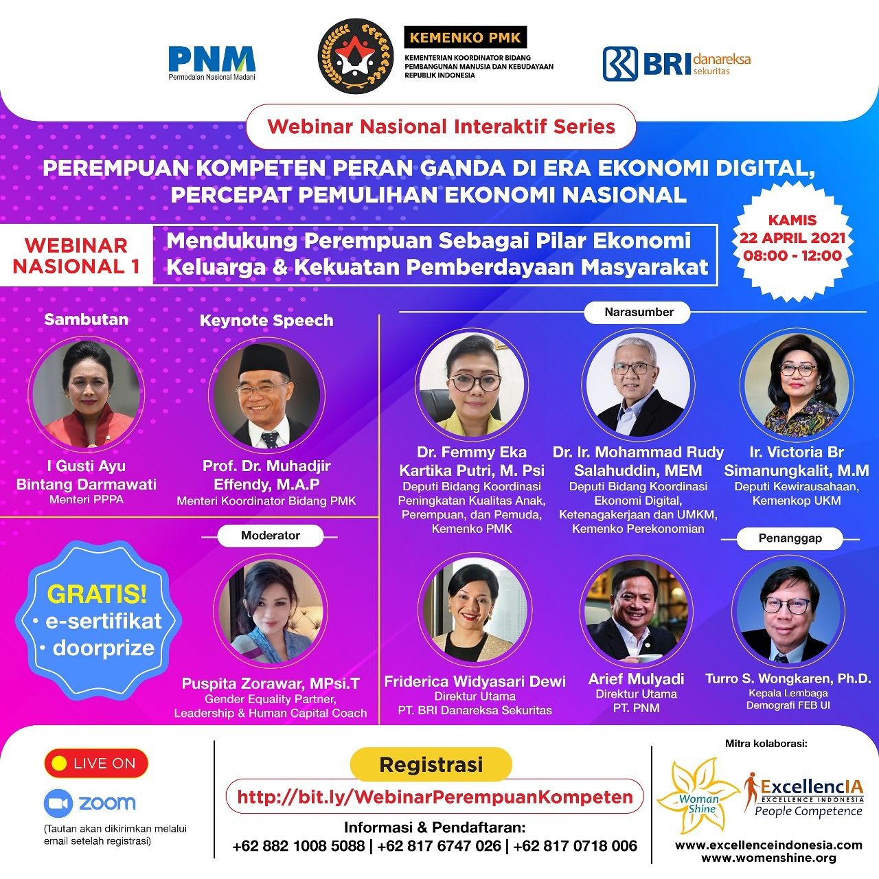 Woman Shine Indonesia bersama Kemenko PMK Mendukung Perempuan sebagai Pilar Ekonomi Keluarga & Kekuatan Pemberdayaan Masyarakat
