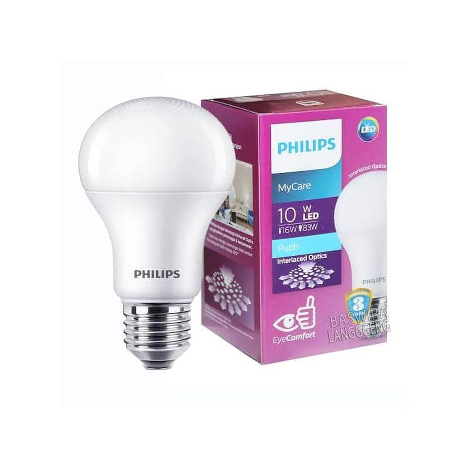  Lampu  Philips LED  Bulb 10w