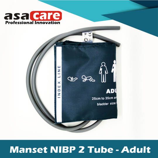 Manset / Cuff patient monitor 2 tube/selang Universal