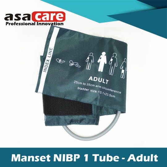 Manset dewasa / Cuff Adult patient monitor 1 tube / selang universal