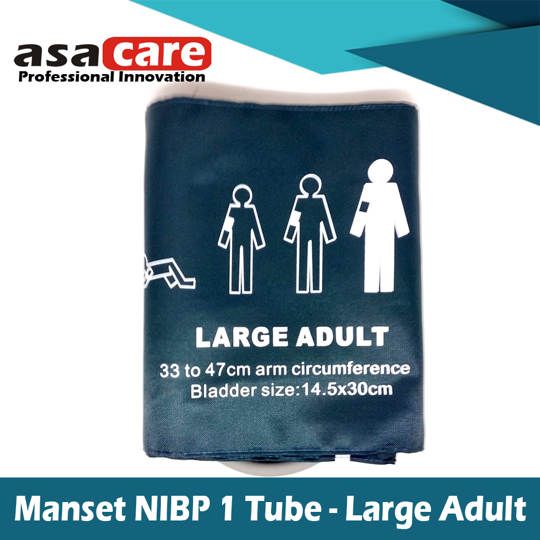 Manset / Cuff Dewasa Gemuk patient monitor 1 tube / selang universal