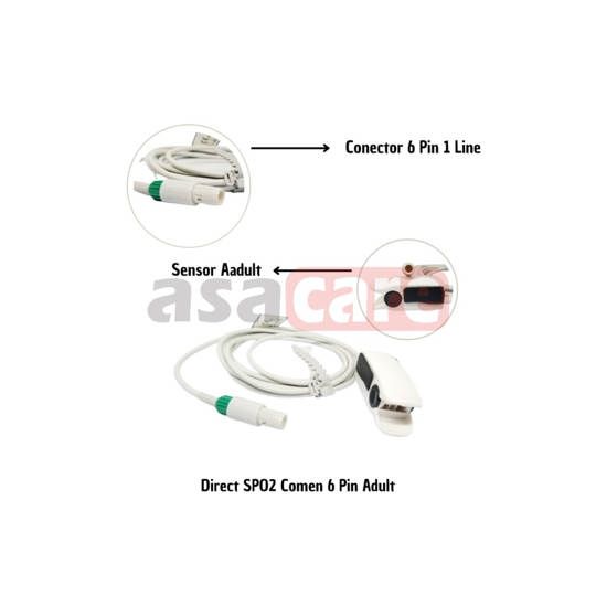 Direct Spo2 comen 6 Pin 1 Slot Adult- Asacare