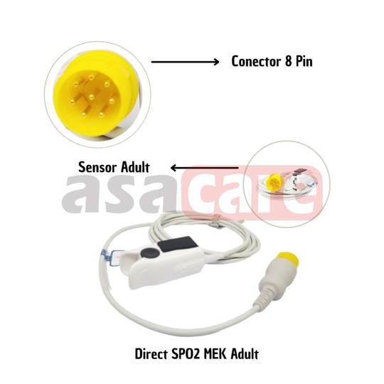 Direct Spo2 MEK 8 Pin Adult - Medke