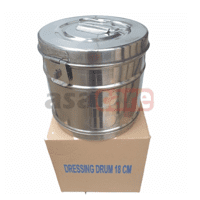 Tromol Kasa, Dressing Drum 18 cm - Stainless