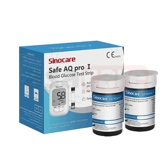 Blood Glucose Test Strip (safe AQ Pro I- Sinocare) 1 SET 
