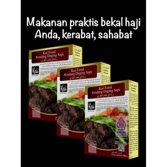 Trio Hemat 3 RENDANG DAGING SAPI Kai Food 450g