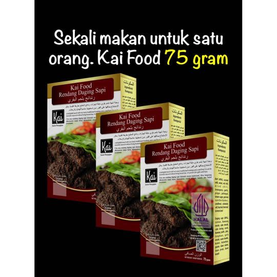 Trio Hemat 3 RENDANG DAGING SAPI Kai Food 225g