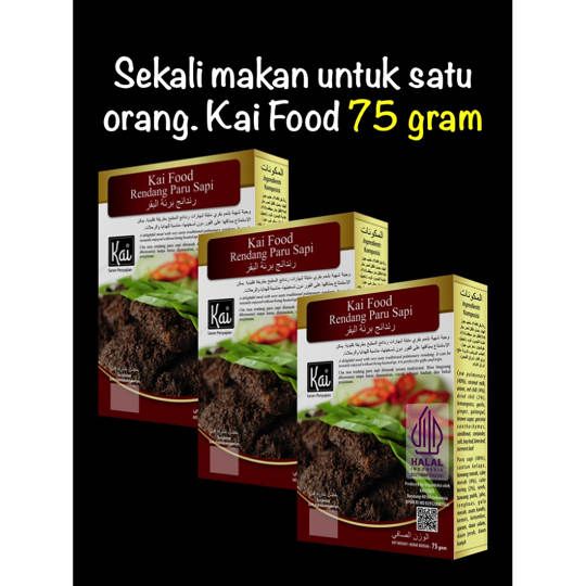 Trio Hemat 3 RENDANG PARU SAPI Kai Food 225g