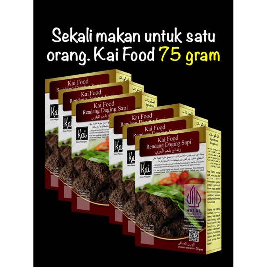 Paket Hemat 6 RENDANG DAGING SAPI Kai Food 12x75g
